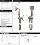 Meir Harrington Hand Shower on Swivel Bracket - Brushed Nickel