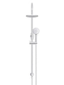 Meir Round Gooseneck Shower Set with 200mm rose, Three-Function Hand Shower - Polished Chrome