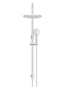 Meir Round Gooseneck Shower Set with 300mm rose, Three-Function Hand Shower - Polished Chrome