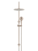 Meir Round Gooseneck Shower Set with 300mm rose, Three-Function Hand Shower - Champagne