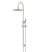 Meir Round Gooseneck Shower Set with 300mm rose, Single-Function Hand Shower - Champagne