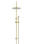 Meir Round Gooseneck Shower Set with 300mm rose, Single-Function Hand Shower - PVD Tiger Bronze