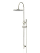 Meir Round Gooseneck Shower Set with 300mm rose, Single-Function Hand Shower - PVD Brushed Nickel