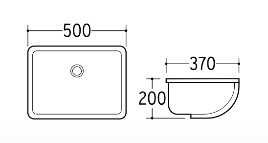 Novelli Undermount Basin With Overflow - Gloss White