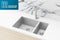 Meir Lavello Kitchen Sink - One and Half Bowl 670 x 440 - PVD Brushed Nickel