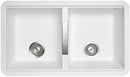 Carysil Granite Double Bowl Sink White 824mm