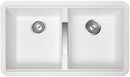 Carysil Granite Double Bowl Sink White 824mm