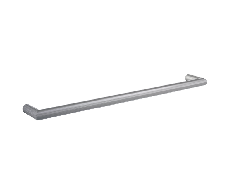 Thermogroup Round Single Bar Heated Towel Rail 632mm Brushed Stainless