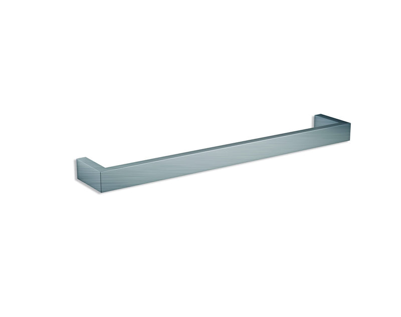 Thermogroup Square Single Bar Heated Towel Rail 632mm Brushed Stainless