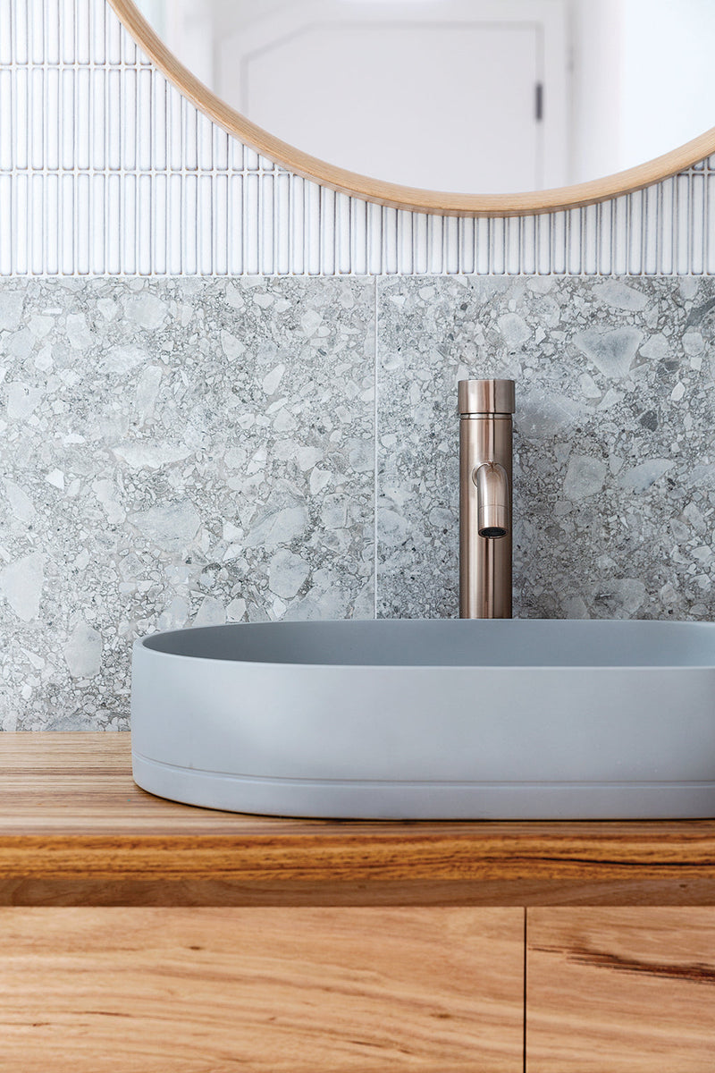 Meir Round Pinless Tall Basin Mixer - Champagne