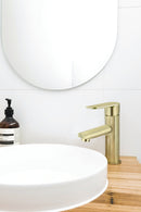 Meir Round Paddle Basin Mixer - Tiger Bronze