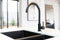 Meir Round Gooseneck Kitchen Mixer Tap - Matte Black