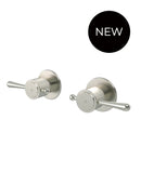 Meir Harrington Quarter Turn Wall Tap Set - Brushed Nickel