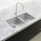 Lavello Kitchen Sink - Double Bowl 760 x 440 - Brushed Nickel