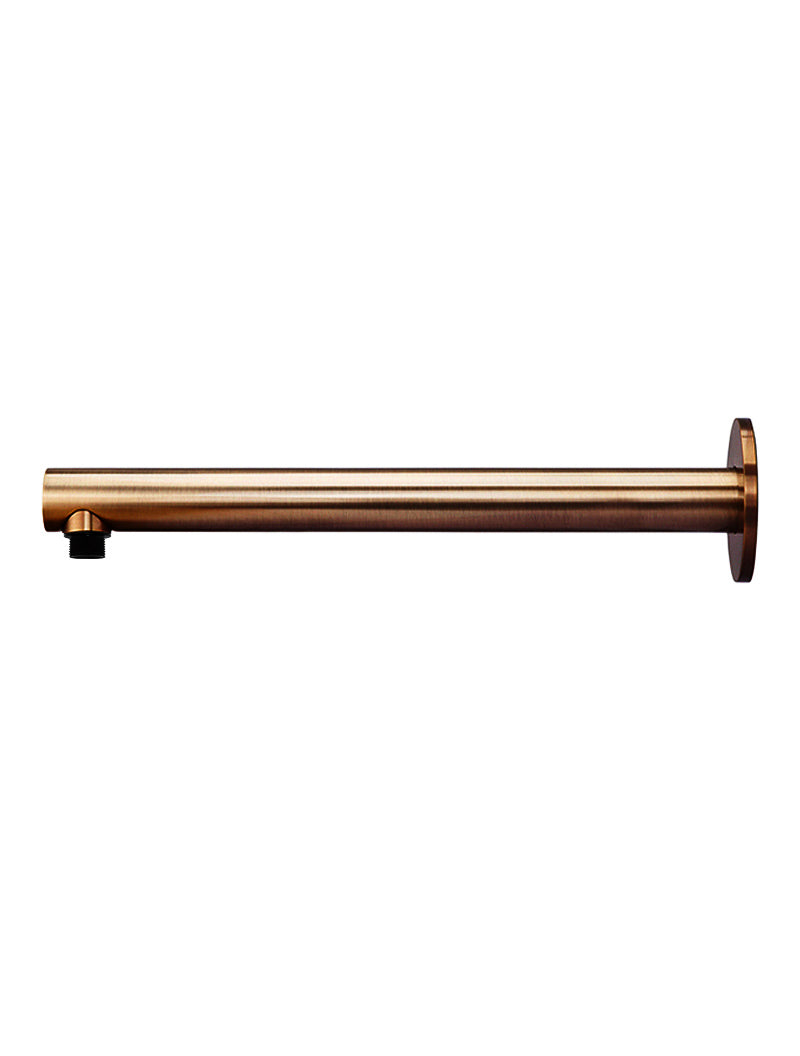 Meir Round Wall Shower Arm 400mm - Lustre Bronze