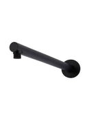 Round Wall Shower Arm 400mm - Matte Black