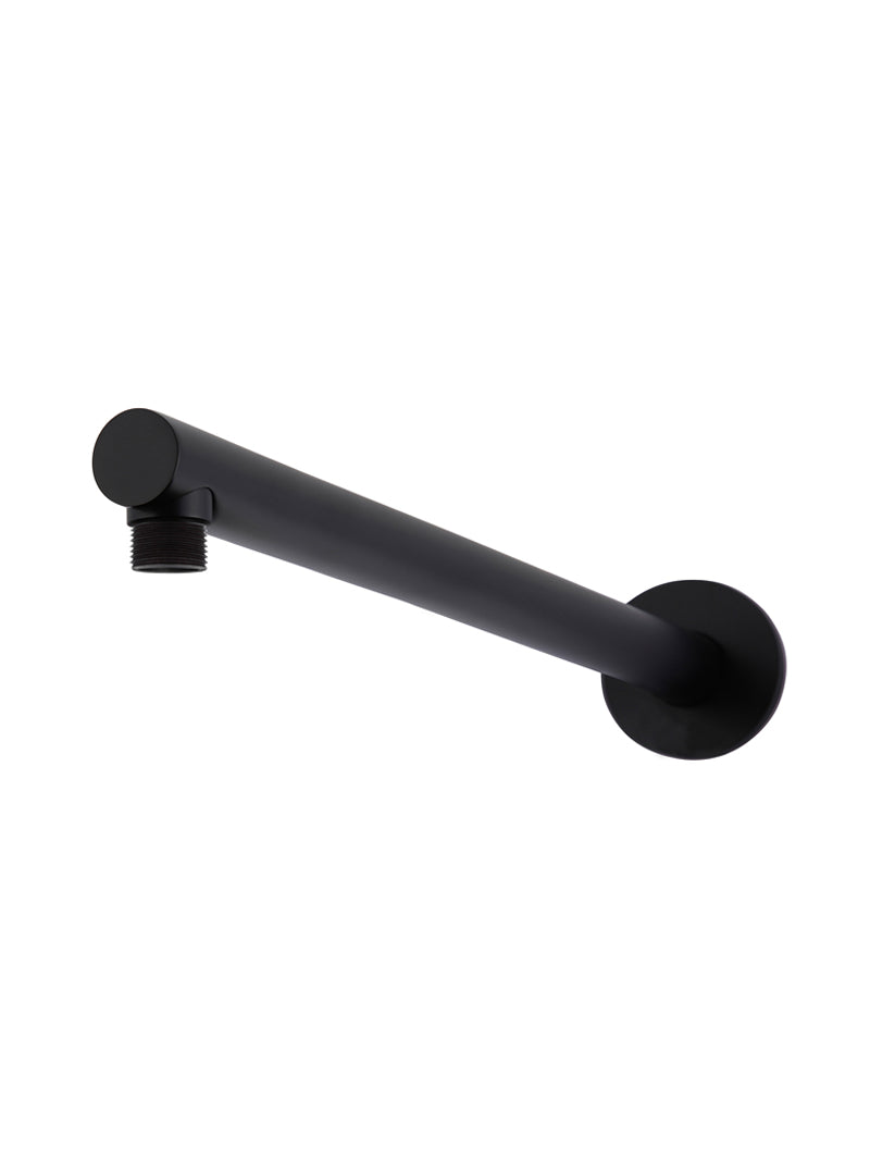 Meir Round Wall Shower Arm 400mm - Matte Black