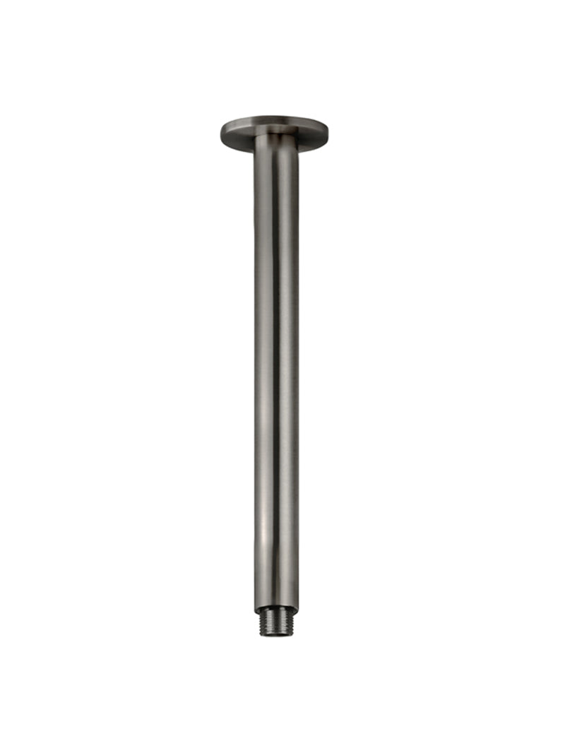 Meir Round Ceiling Shower Arm 300mm - Shadow Gunmetal