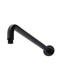 Meir Round Wall Shower Curved Arm 400mm - Matte Black
