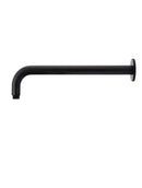 Meir Round Wall Shower Curved Arm 400mm - Matte Black