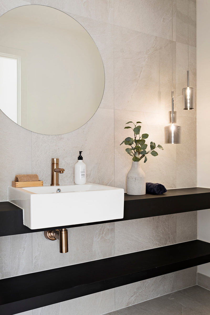 Meir Round Pinless Basin Mixer - Champagne