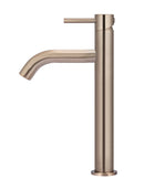 Meir Piccola Tall Basin Mixer Tap with 130mm Spout - Champagne