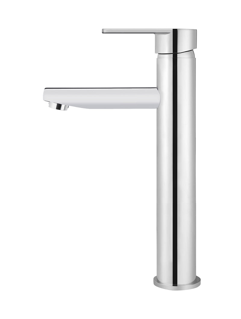Meir Round Paddle Tall Basin Mixer - Polished Chrome