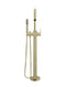 Round Paddle Freestanding Bath Spout and Hand Shower - PVD Tiger Bronze