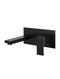 Meir Square Wall Basin Mixer and Spout - Matte Black