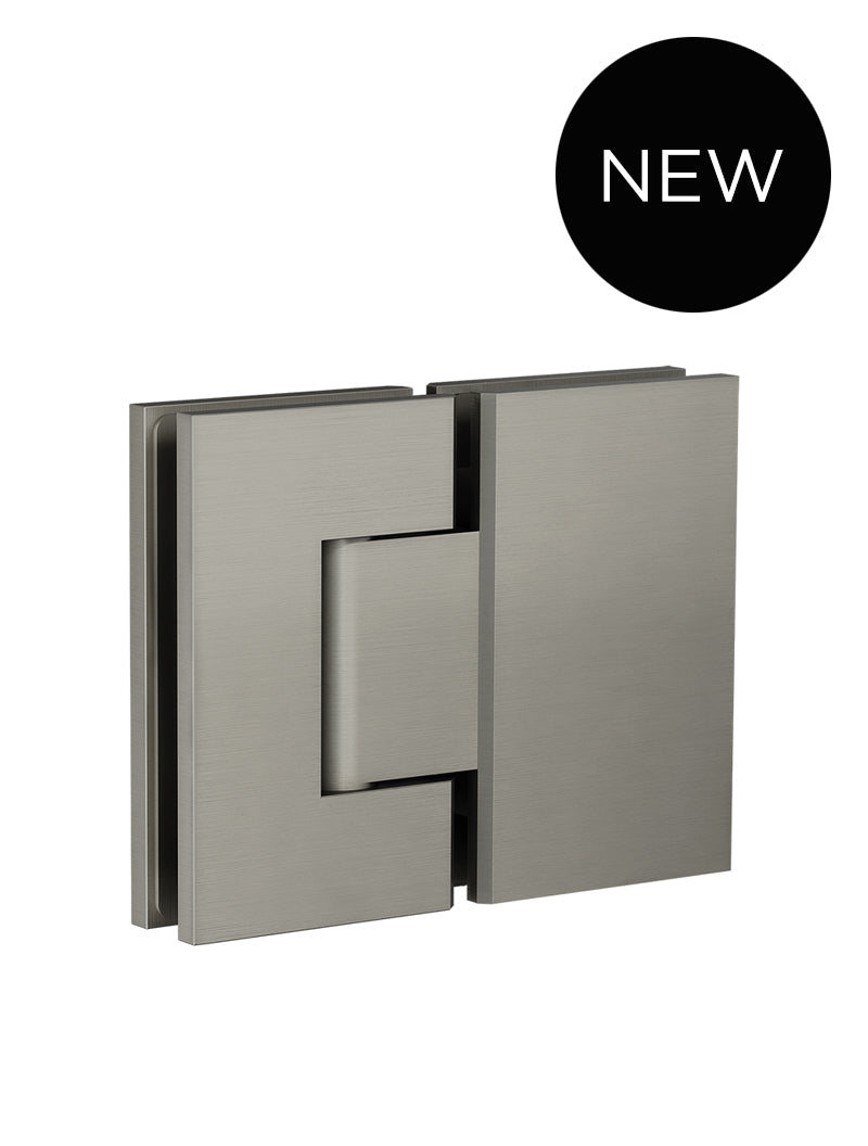 Meir Glass to Glass Shower Door Hinge - Shadow Gunmetal