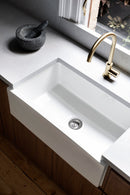 Meir Round Gooseneck Kitchen Mixer Tap with Pinless Handle - PVD Tiger Bronze