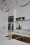 Meir Round Gooseneck Kitchen Mixer Tap - PVD Tiger Bronze