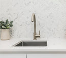 Meir Round Gooseneck Kitchen Mixer Tap - PVD Brushed Nickel