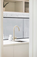 Meir Round Gooseneck Kitchen Mixer Tap - PVD Brushed Nickel