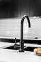 Meir Round Gooseneck Kitchen Mixer Tap - Matte Black