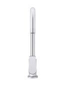 Meir Round Gooseneck Kitchen Mixer Tap with Paddle Handle - Polished Chrome