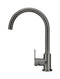 Meir Round Gooseneck Kitchen Mixer Tap with Paddle Handle - Shadow Gunmetal