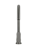 Meir Round Gooseneck Kitchen Mixer Tap with Paddle Handle - Shadow Gunmetal