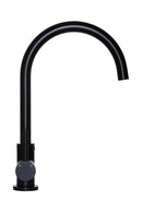 Meir Round Gooseneck Kitchen Mixer Tap - Matte Black