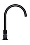 Meir Round Gooseneck Kitchen Mixer Tap - Matte Black