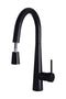 Meir Round Pull Out Kitchen Mixer Tap - Matte Black
