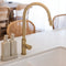 Meir Round Piccola Pull Out Kitchen Mixer Tap - PVD Tiger Bronze