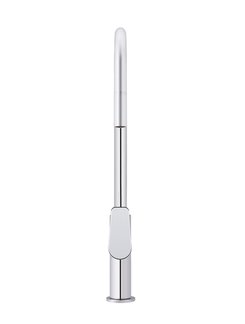 Meir Round Paddle Piccola Pull Out Kitchen Mixer Tap - Polished Chrome
