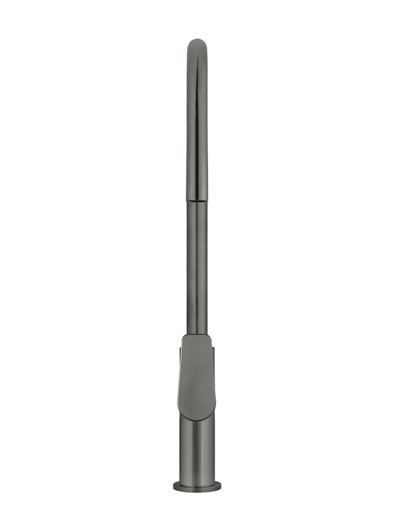 Meir Round Paddle Piccola Pull Out Kitchen Mixer Tap - Shadow Gunmetal