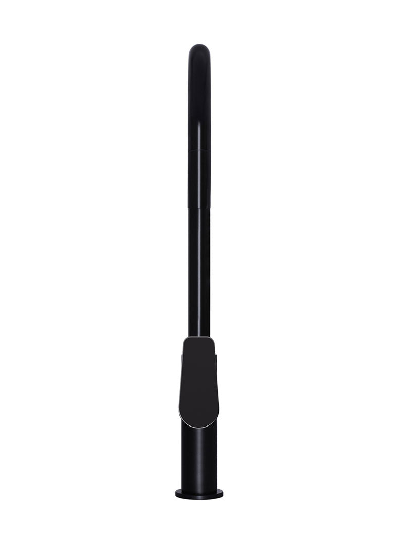 Meir Round Paddle Piccola Pull Out Kitchen Mixer Tap - Matte Black