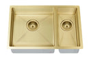 Meir Lavello Kitchen Sink - One and Half Bowl 670 x 440 - Brushed Bronze Gold