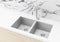Meir Lavello Kitchen Sink - Double Bowl 760 x 440 - Brushed Nickel