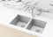 Meir Lavello Kitchen Sink - Double Bowl 760 x 440 - Brushed Nickel