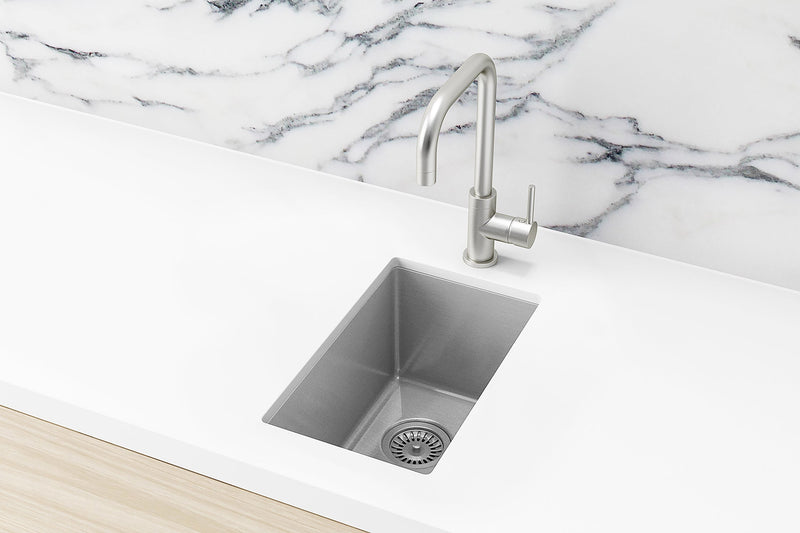 Meir Lavello Bar Sink - Single Bowl 382 x 272 - Brushed Nickel