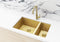 Lavello Kitchen Sink - One and Half Bowl 670 x 440 - Brushed Bronze Gold